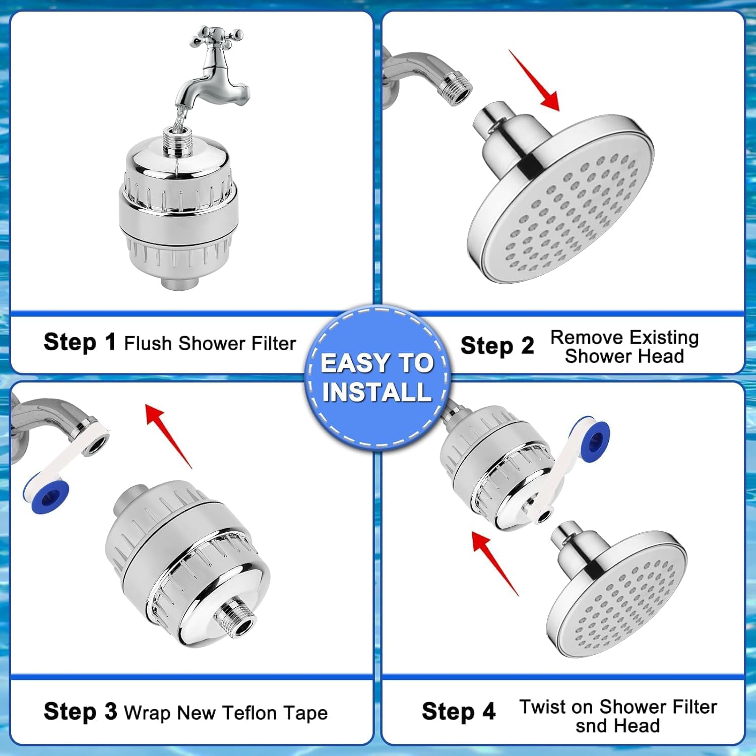 15-Stage Hard Water Purifier for Skin & Hair