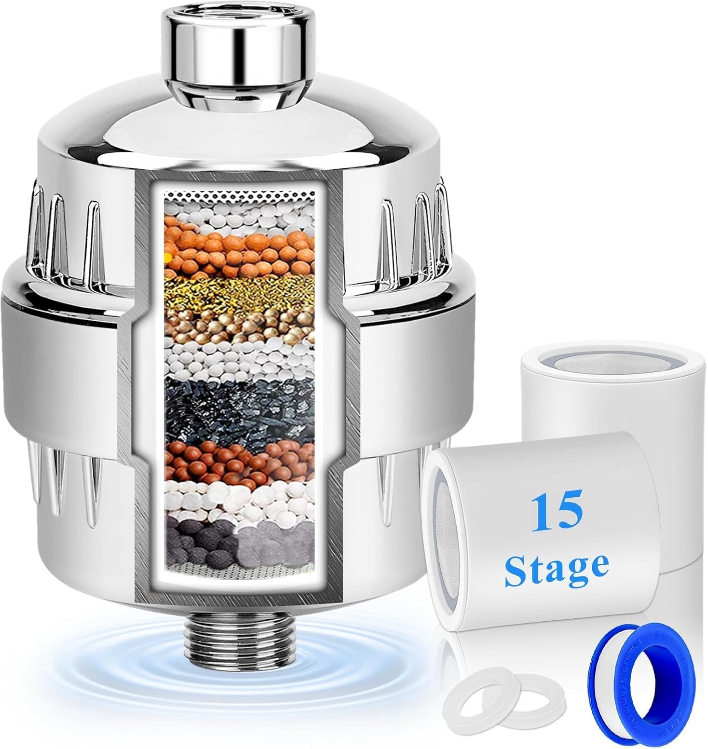 15-Stage Hard Water Purifier for Skin & Hair