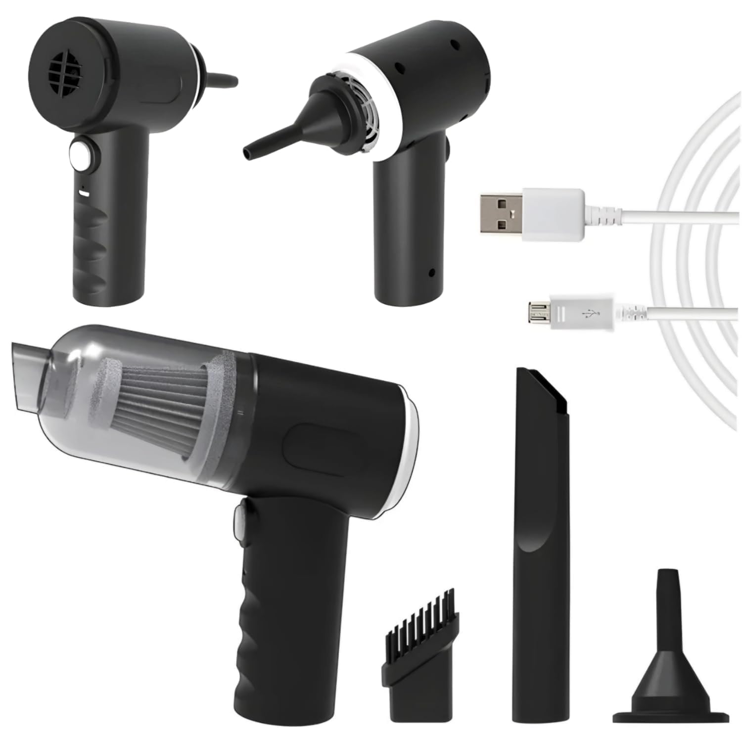 3 in 1 Mini Rechargeable Car Vacuum Cleaner