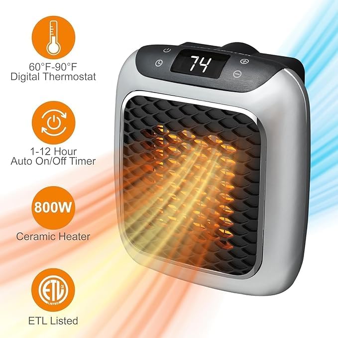 800W Mini Room Heater – Portable & Energy Efficient